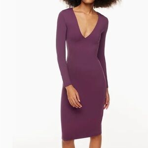ARITZIA: Babaton CONTOUR VNECK LONG SLEEVE DRESS